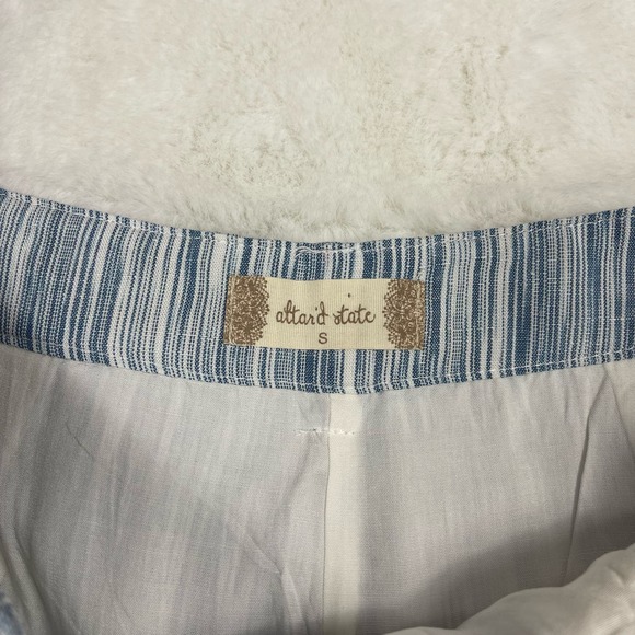 Atar'd State‎ Blue White High Rise Shorts Womens Small - Picture 5 of 7